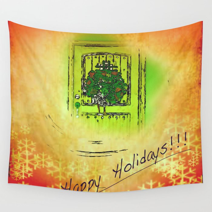 Happy Holidays  Wall Tapestry