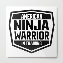 American Ninja Warrior In Training Metal Print | Japan, Martial Arts, Karate, Sword, Ninja Star, Graphicdesign, Ninja Training, Ninjas, Mma, Fitness 