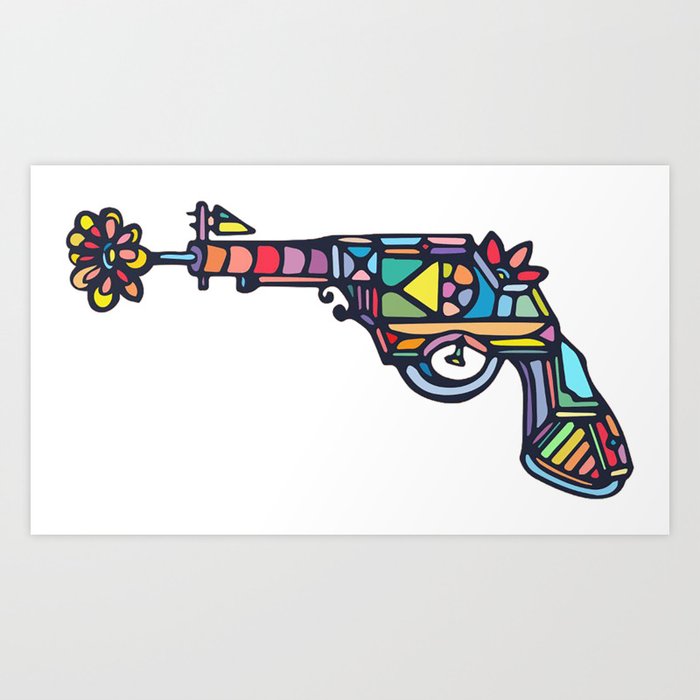 Flower gun Art Print