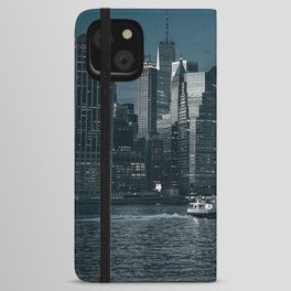 New York City Manhattan skyline after sunset iPhone Wallet Case