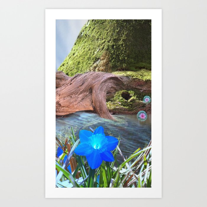 The Guileless Dewdrop Stream Art Print