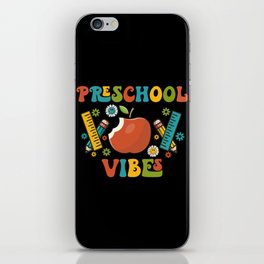 Preschool vibes school designs pencils iPhone Skin