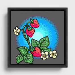 Lo Res Strawberries Framed Canvas