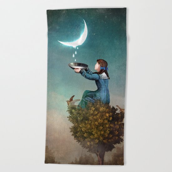 Moondrops Beach Towel