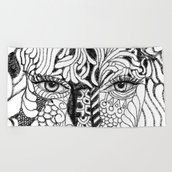 Her Beauty Beach Towel