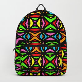 Neon Dark Pattern Background Backpack