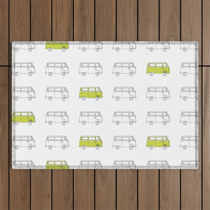 Hippie Van Aka V W Bus Outdoor Rug By Life As You Live It Society6