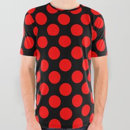 Purely Red - polka 1 All Over Graphic Tee