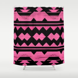 Black and Pink 063 Shower Curtain