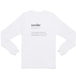 Sonder Definition Long Sleeve T Shirt | Witty, Amusing, Defintions, Definition, Sign, Graphicdesign, Realization, Laughable, Sarcastic, Hilarious 
