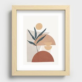 Shapes and Branches 01 Recessed Framed Print