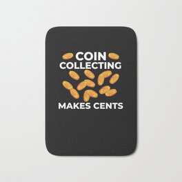 Numismatic Coin Collector Beginner Pennies Money Bath Mat