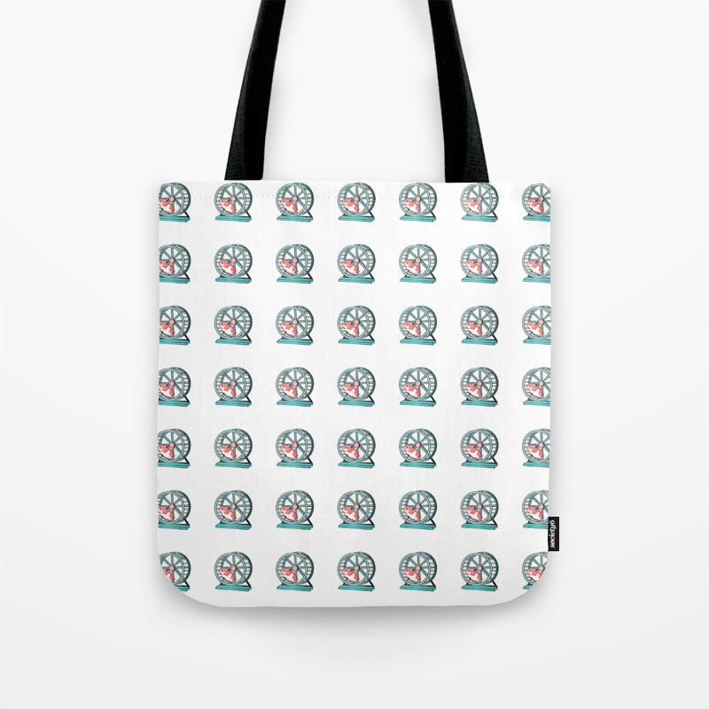 Cute Funny Hamster Pattern Illustration Tote Bag By Rhnpredator