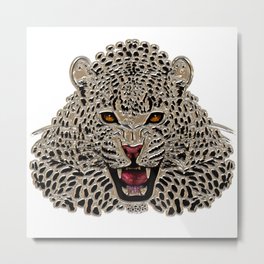 cat metallizer Metal Print | Leopart, Wild, Double Exposure, King, Tiger, Digital Manipulation, Unique, Cute, Digital, Fun 