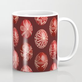 Realistic easter red dyed eggs pysanka Coffee Mug