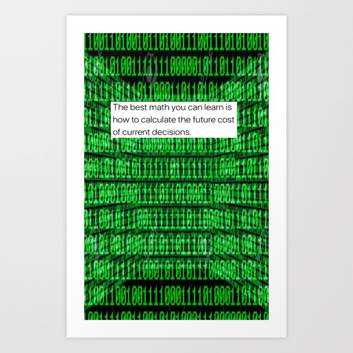 You Do The Math Art Print by Art Becomes Her 2 | Society6
