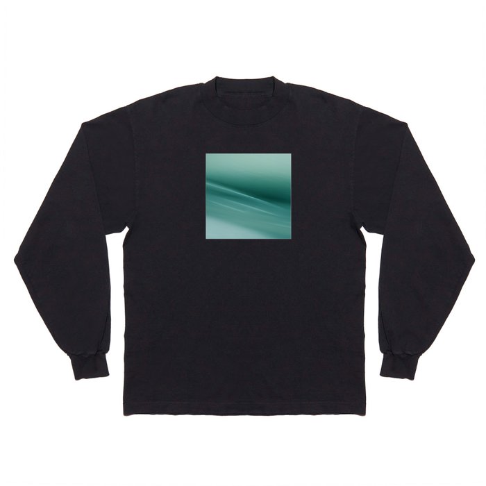 Fantasy Space Lines 1 Turquoise Long Sleeve T Shirt
