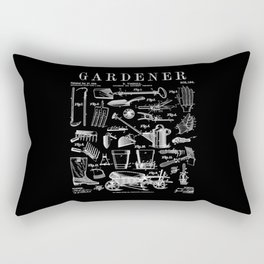 Gardener Gardening Garden Plant Tools Vintage Patent Print Rectangular Pillow