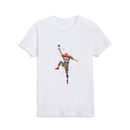 American football player in watercolor Kids T Shirt