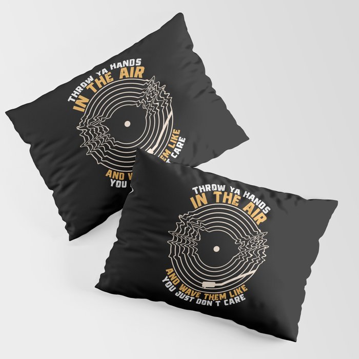 Throw Ya Hands In The Air Retro Vinyl Pillow Sham