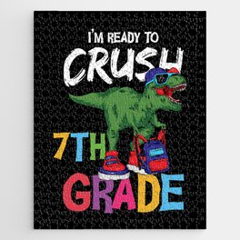 I'm Ready To Crush 7th Grade Dinosaur Jigsaw Puzzle