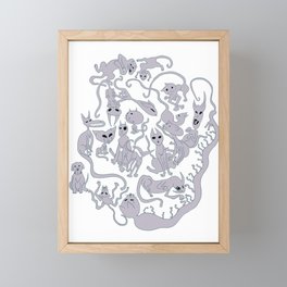 Weird Cats Framed Mini Art Print