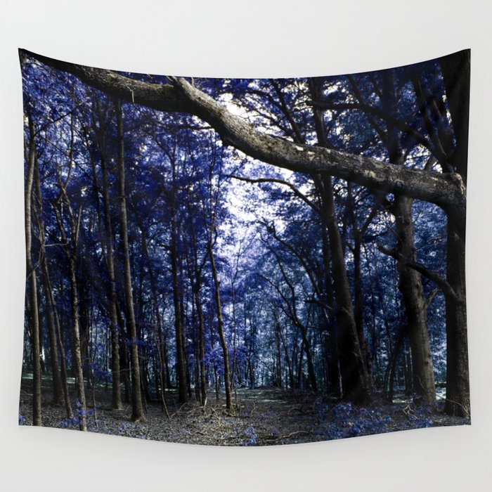 Pathway to Bliss Dark Blue Wall Tapestry
