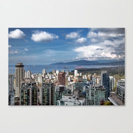 Aerial view at Downtown Vancouver Canvas Print