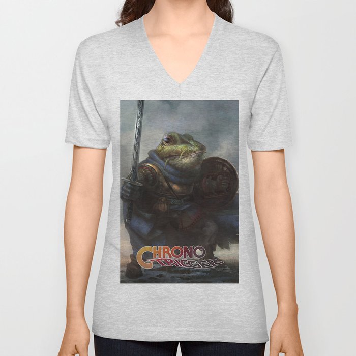 A knightly Frog  V Neck T Shirt