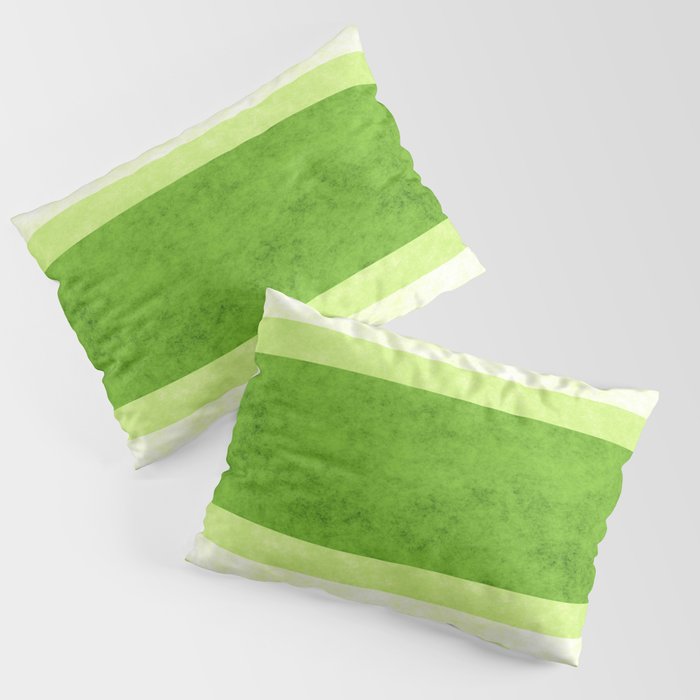 Grunge Stripes Simple Modern Minimal Pattern - Lime Green Pillow Sham