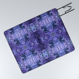 Abstract Purple and Blue Pattern 606 Picnic Blanket