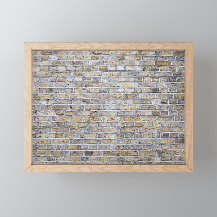 Old brick british wall Framed Mini Art Print