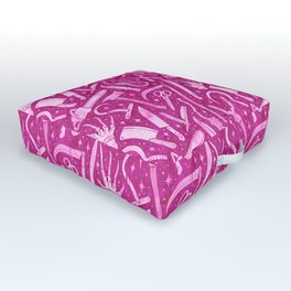  Horror Movie Weapons Pink Outdoor Floor Cushion