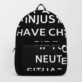 TUTU QUOTE Backpack | Desmond, Injustice, Tutu, Graphicdesign, Quote 