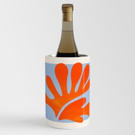 Red Coral Leaf: Matisse Paper Cutouts II Wine Chiller