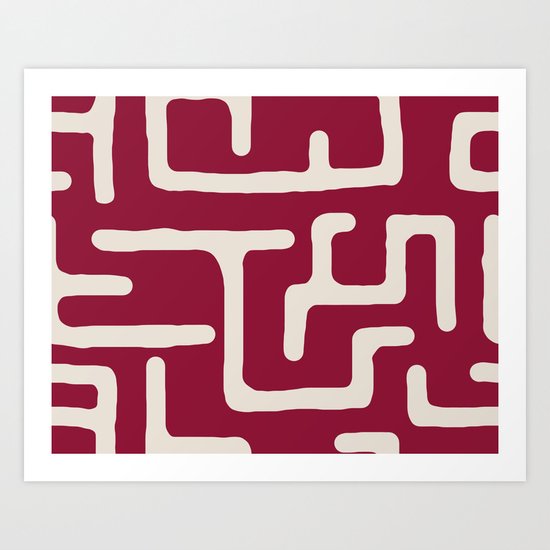 Kuba in oxblood Art Print