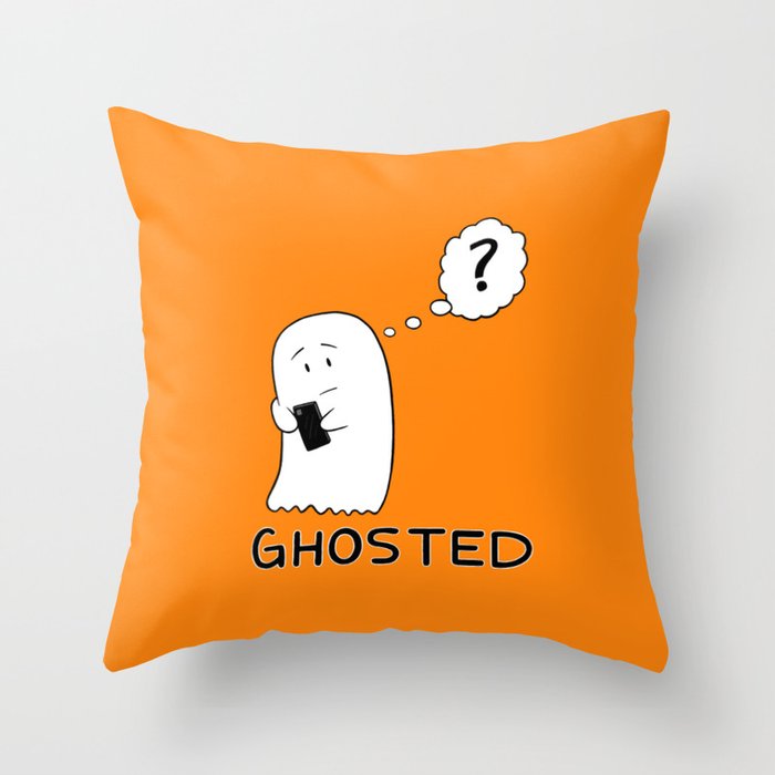 A Ghosted Ghost Throw Pillow