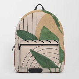 Nature Geometry V Backpack | Geometric, Painting, Illustration, Summer, Contemparary, Tropical, Minimalist, Graphicdesign, Abstract, Modern 