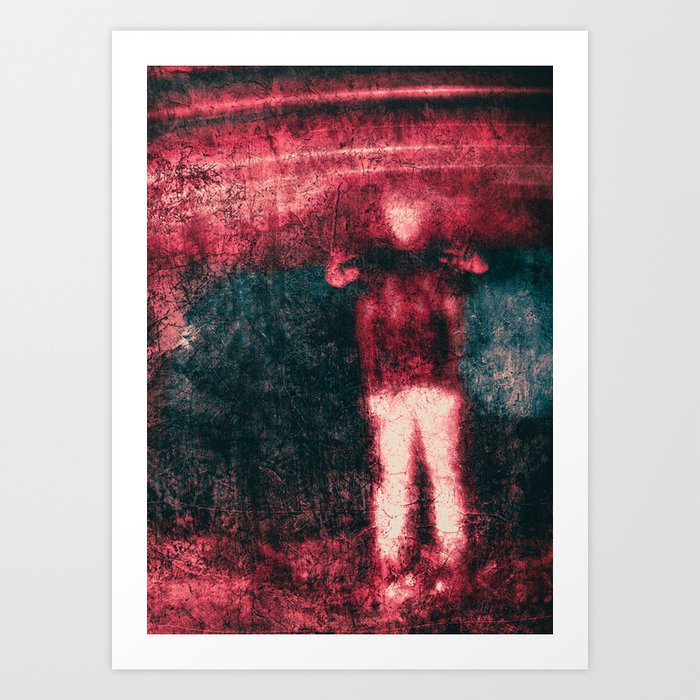 The Abduction - red Art Print