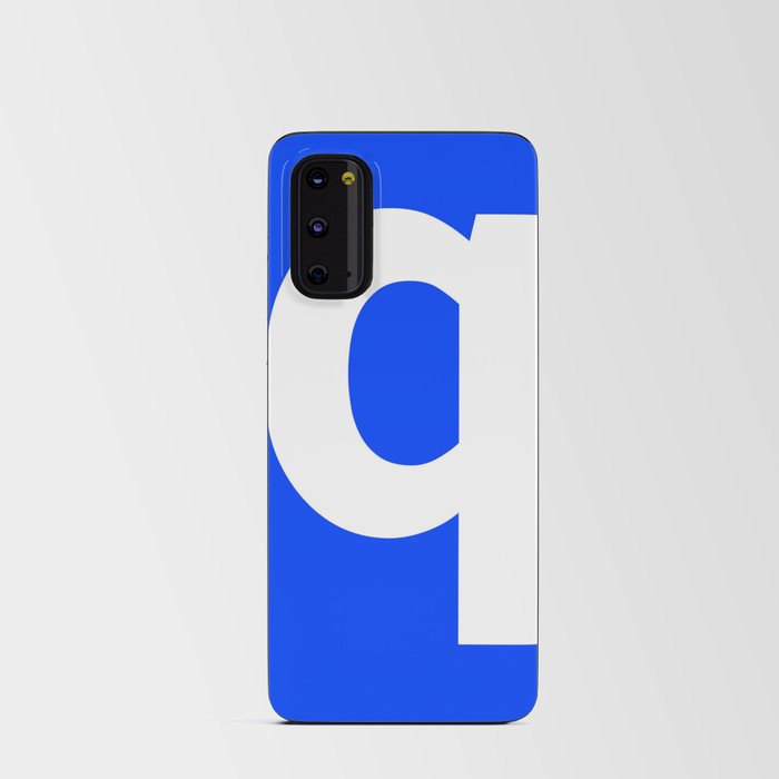 letter Q (White & Blue) Android Card Case