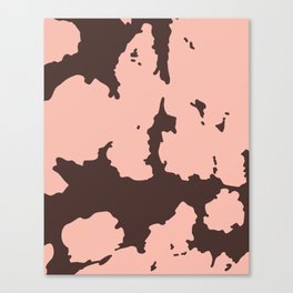 70s Howdy Cowhide in Pink and Brown Canvas Print