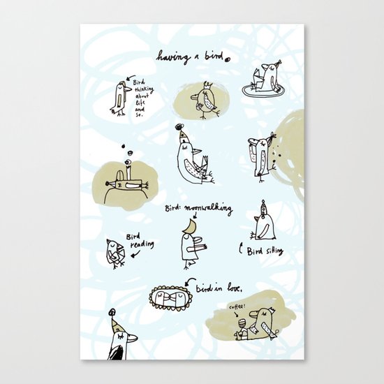 having a bird Canvas Print