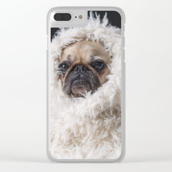 PUG VIBES Clear iPhone Case