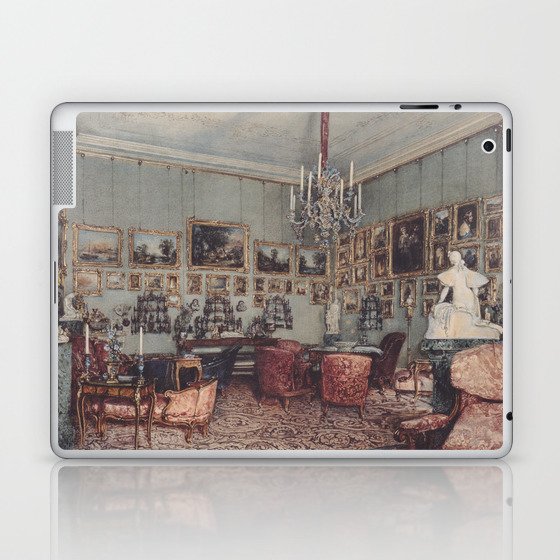 Interior In Palace Windischgratz In The Race In Wien 1848 by Rudolf von Alt | Reproduction Laptop & iPad Skin