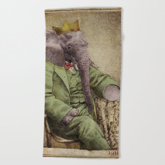 Royal Portrait, 1931 Beach Towel