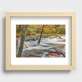 The Beautiful Natural Dam Falls Recessed Framed Print