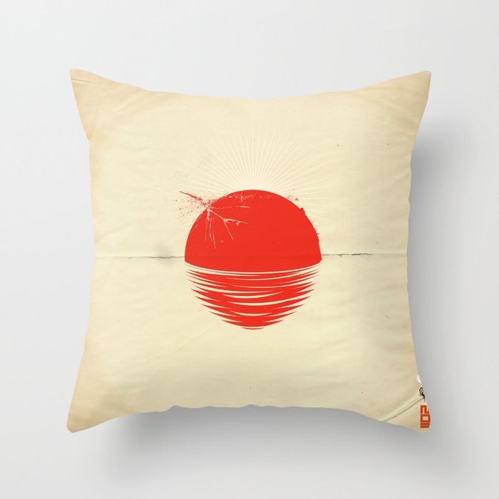 Japan relief poster/all proceeds will go to "Peace Winds" Throw Pillow
