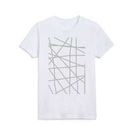 Doodle (Gray & White) Kids T Shirt
