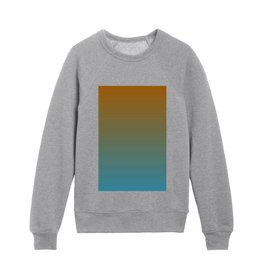 Modern Dark Blue And Brown Ombre Gradient Abstract Pattern Kids Crewneck