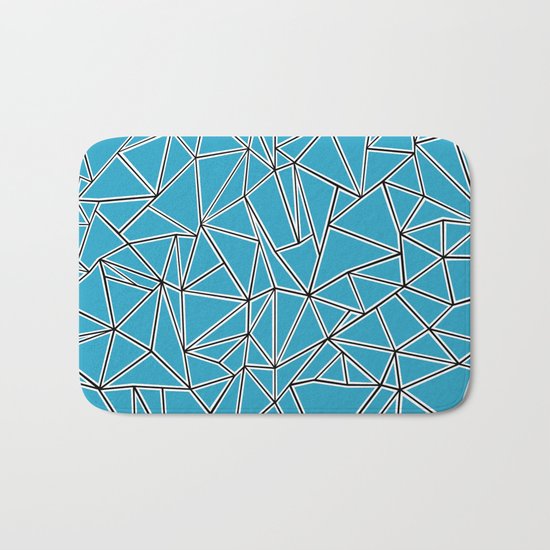 Shattered Ab Blue Bath Mat